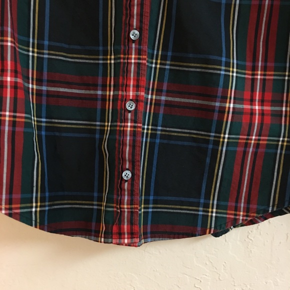 J Crew 100% Cotton Perfect Button Down 2 Tartan Plaid Professional Workwear - Picture 9 of 16
